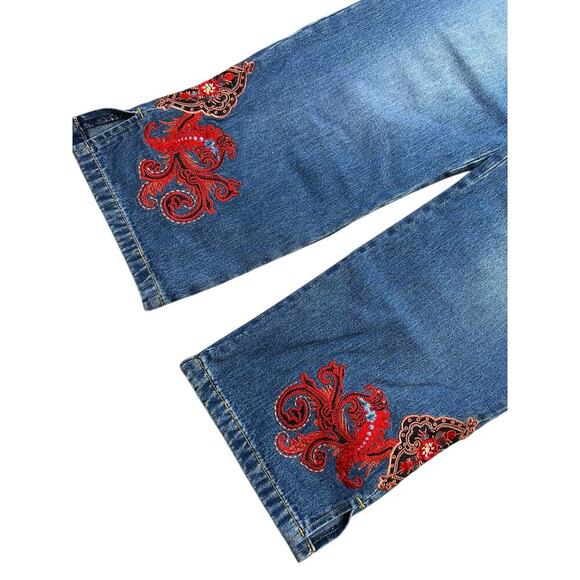 Carol Anderson Collection Embroidered Jeans Women Size 4 casual boho western VTG - Picture 12 of 14